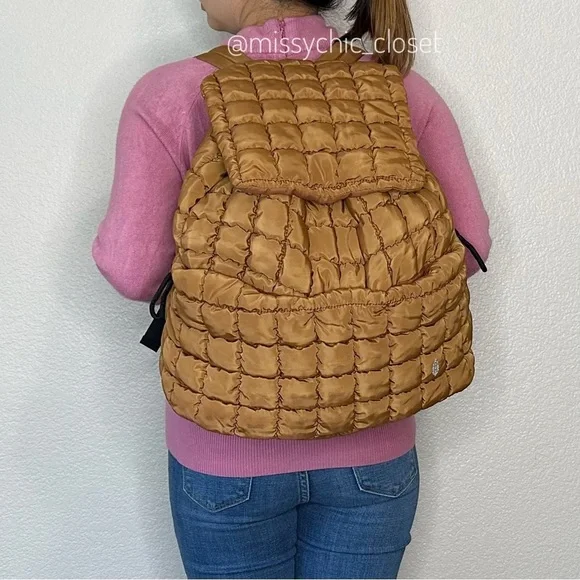 Free People Quilted Hiker Backpack - Burnt Toffee Quilted Hiker Backpack | Free People main image 4